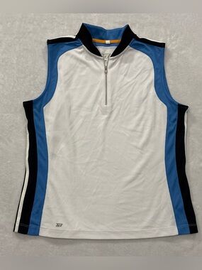 Tail Tech Colorblock Sleeveless 1/4 Zip Golf Polo Shirt Women’s Size L